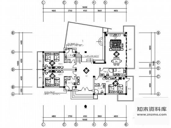 施工图现代双层别墅室内装修图