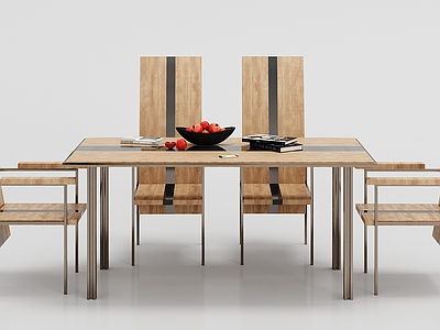 中式餐桌椅 餐厅桌椅 饭店桌椅 餐椅 餐桌 餐具贴图贴图下载_中式餐桌