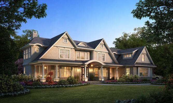 美式别墅外观全模场景3d模型