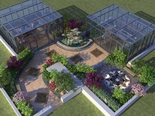 屋顶花园 庭院景观 园林景观 露台景观 假山叠水 生活阳台 阳光房