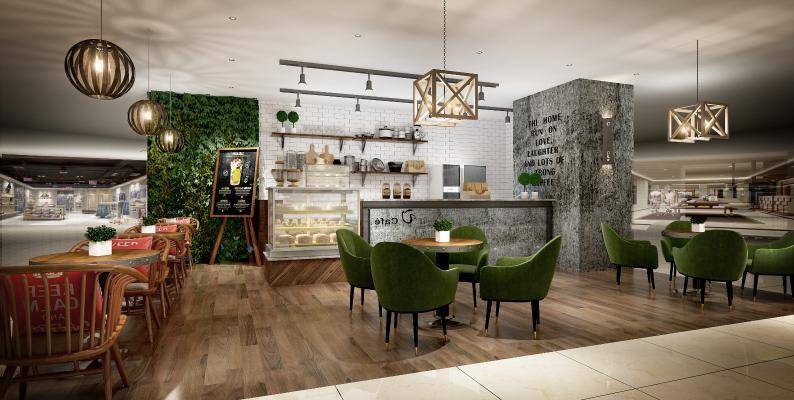 现代休闲咖啡厅电信营业厅贴图贴图下载_现代休闲咖啡厅电信营业厅