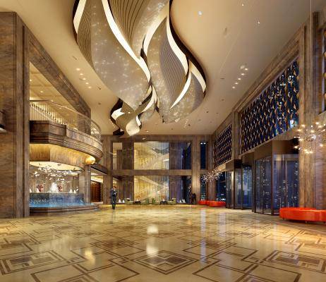 现代风格酒店大堂贴图贴图下载_现代风格酒店大堂贴图材质贴图免费
