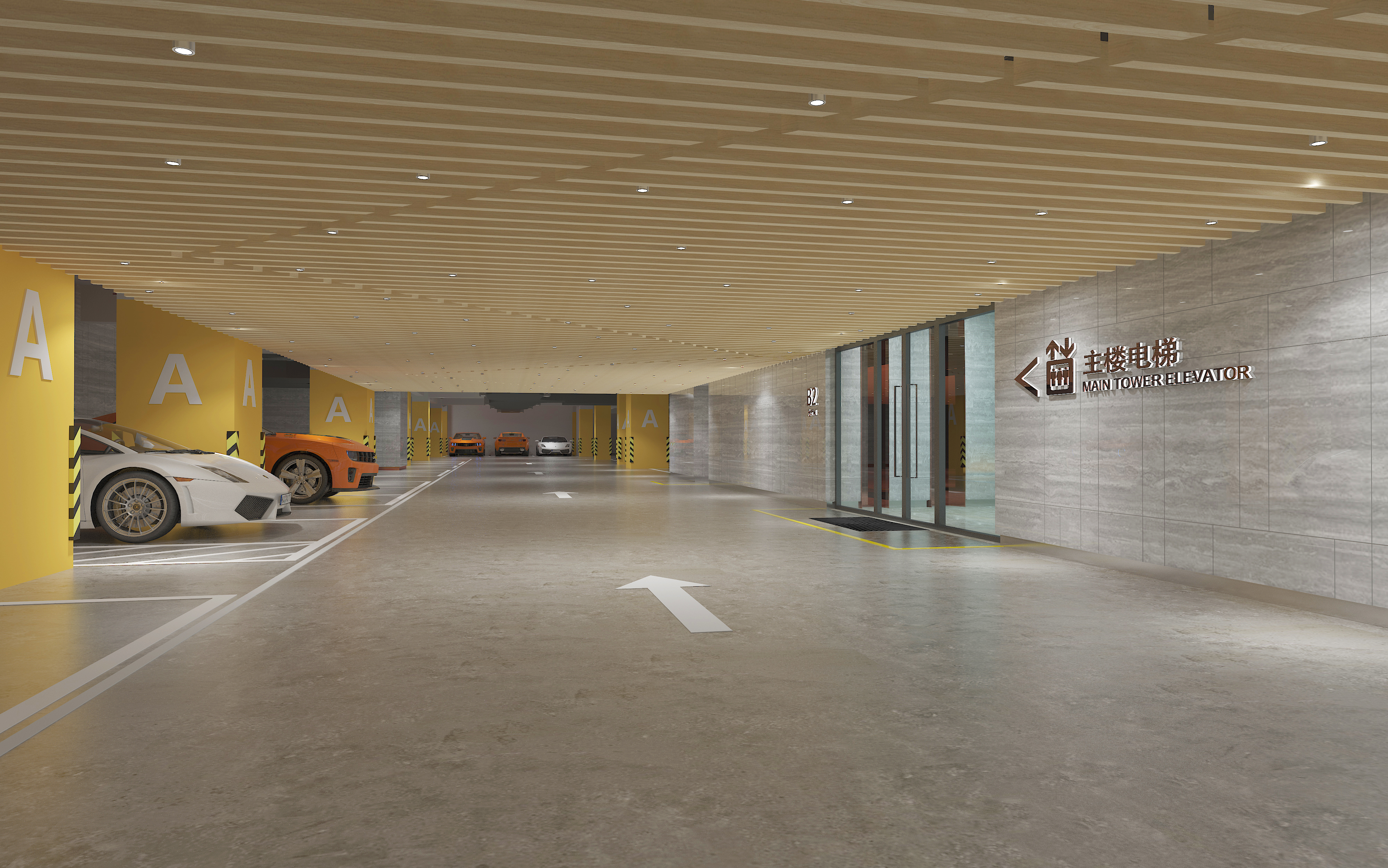 商场地下停车场3d模型