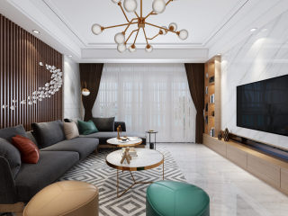 现代客厅餐厅【ID:453867202】