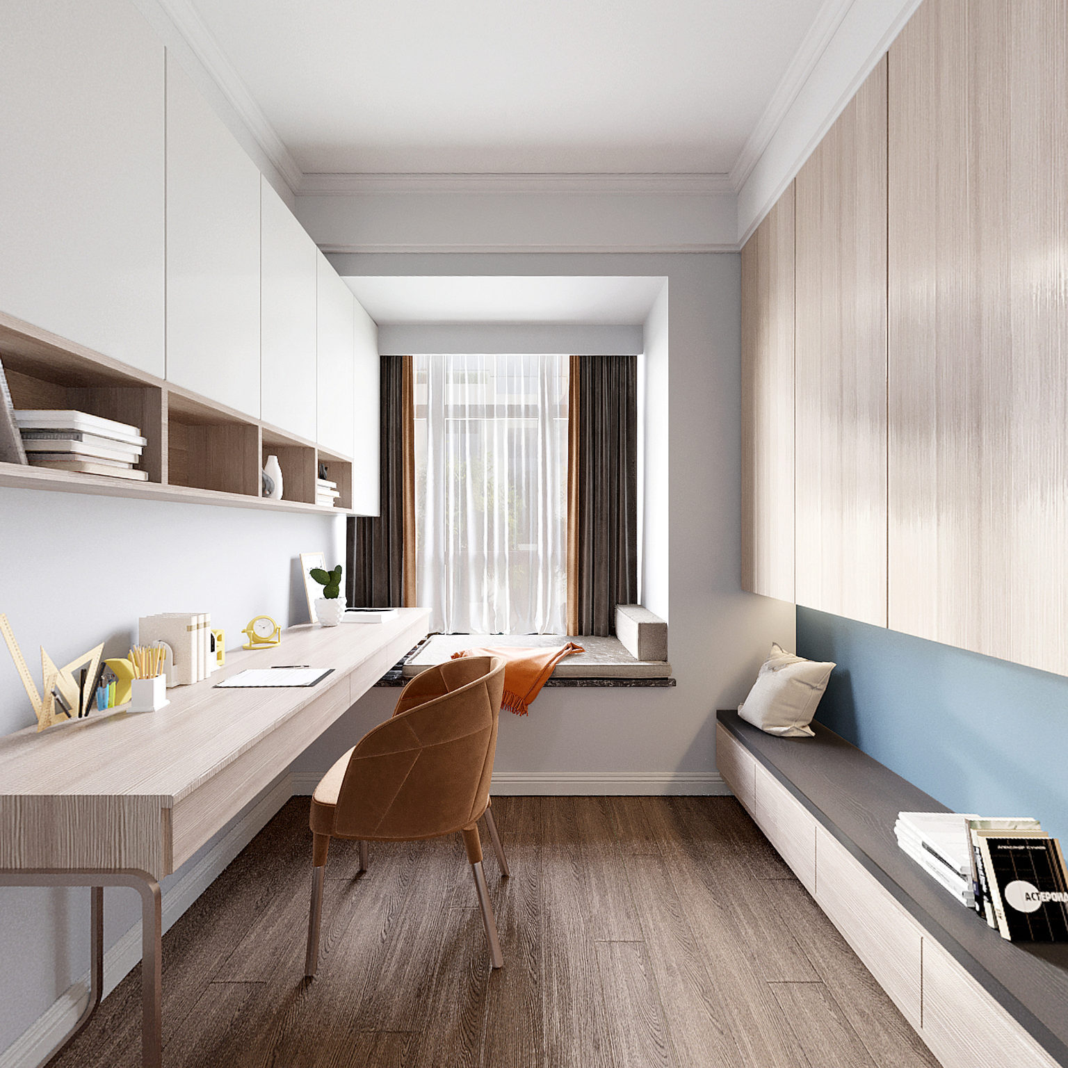 现代书房全景模型_全景书房3d模型效果图大全【知末网全景】第kccc页