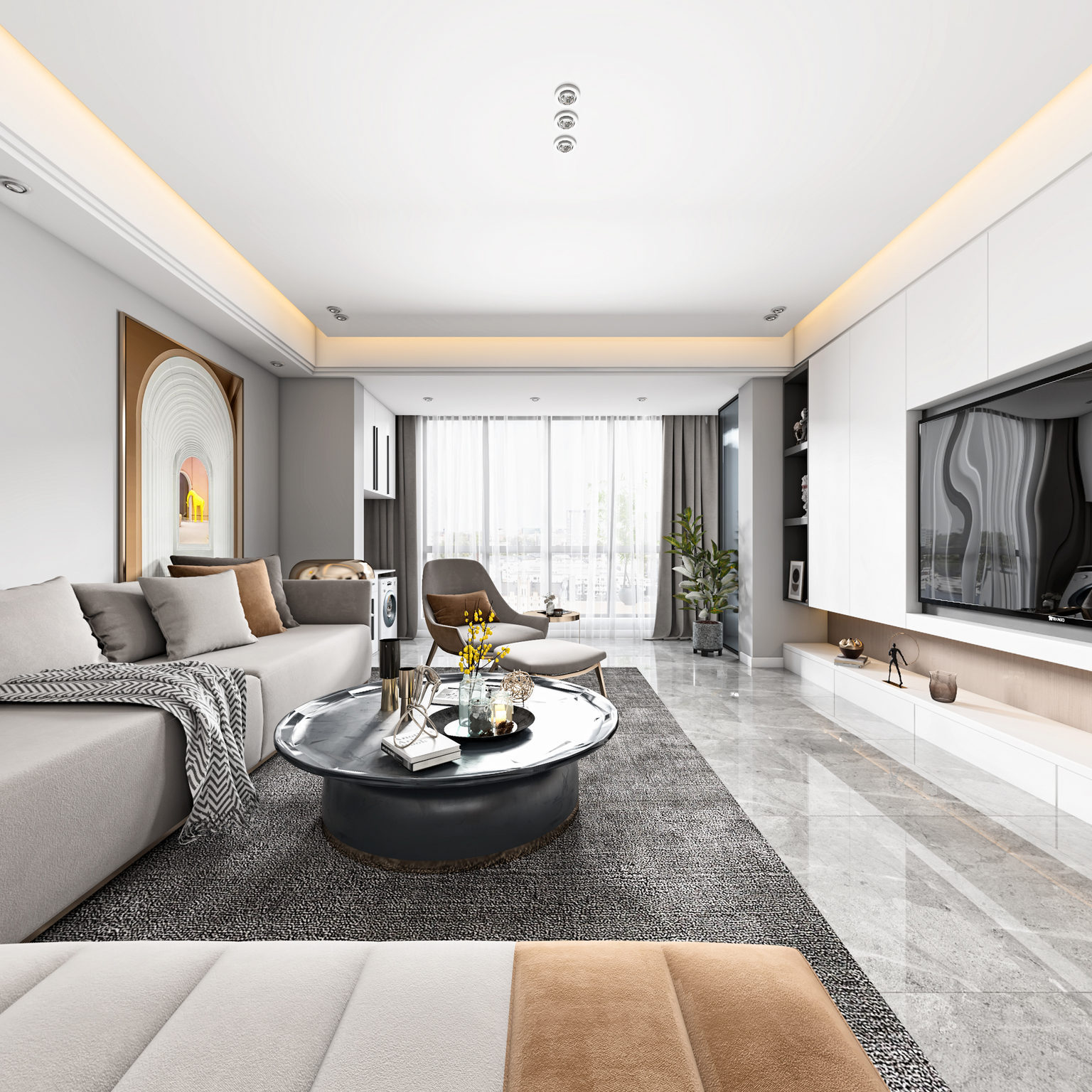 北欧卧室全景模型_全景卧室3d模型效果图大全【知末网全景】第kcc3页