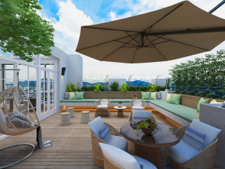 现代露台 阳光房 庭院【ID:473922371】