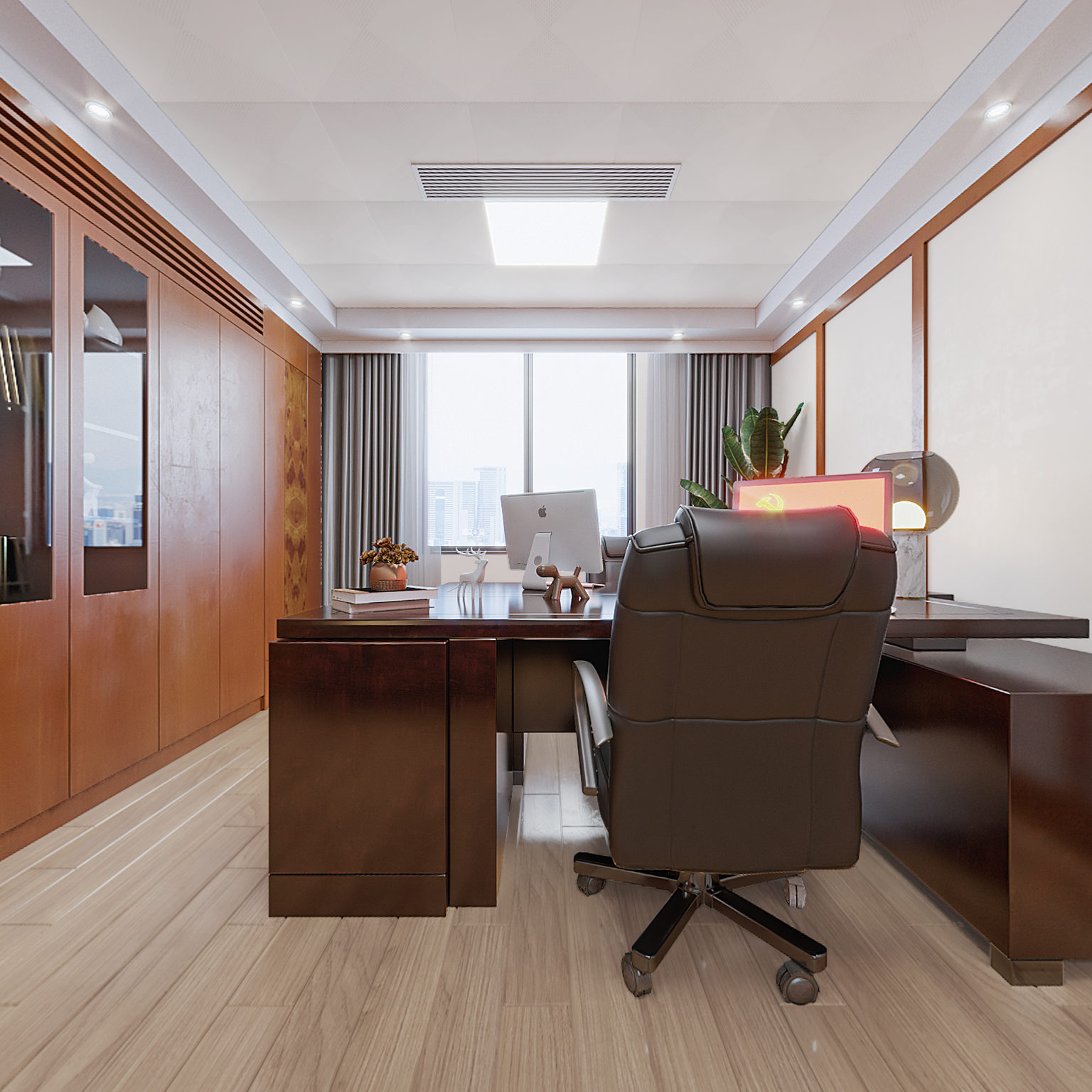 全景新中式政府办公室3d模型