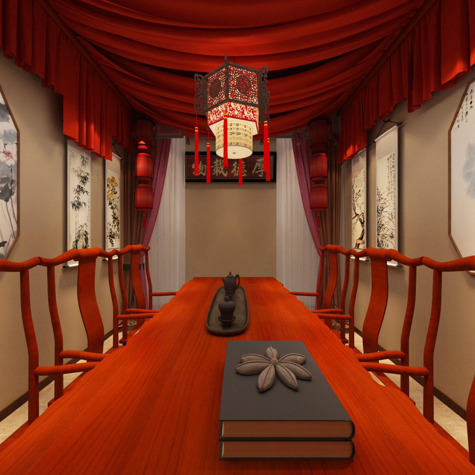 全景中式剧本杀3d模型