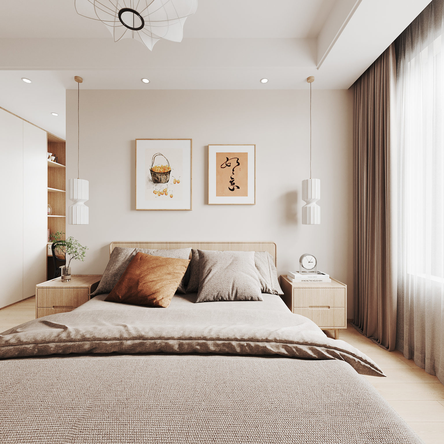 全景日式卧室3d模型