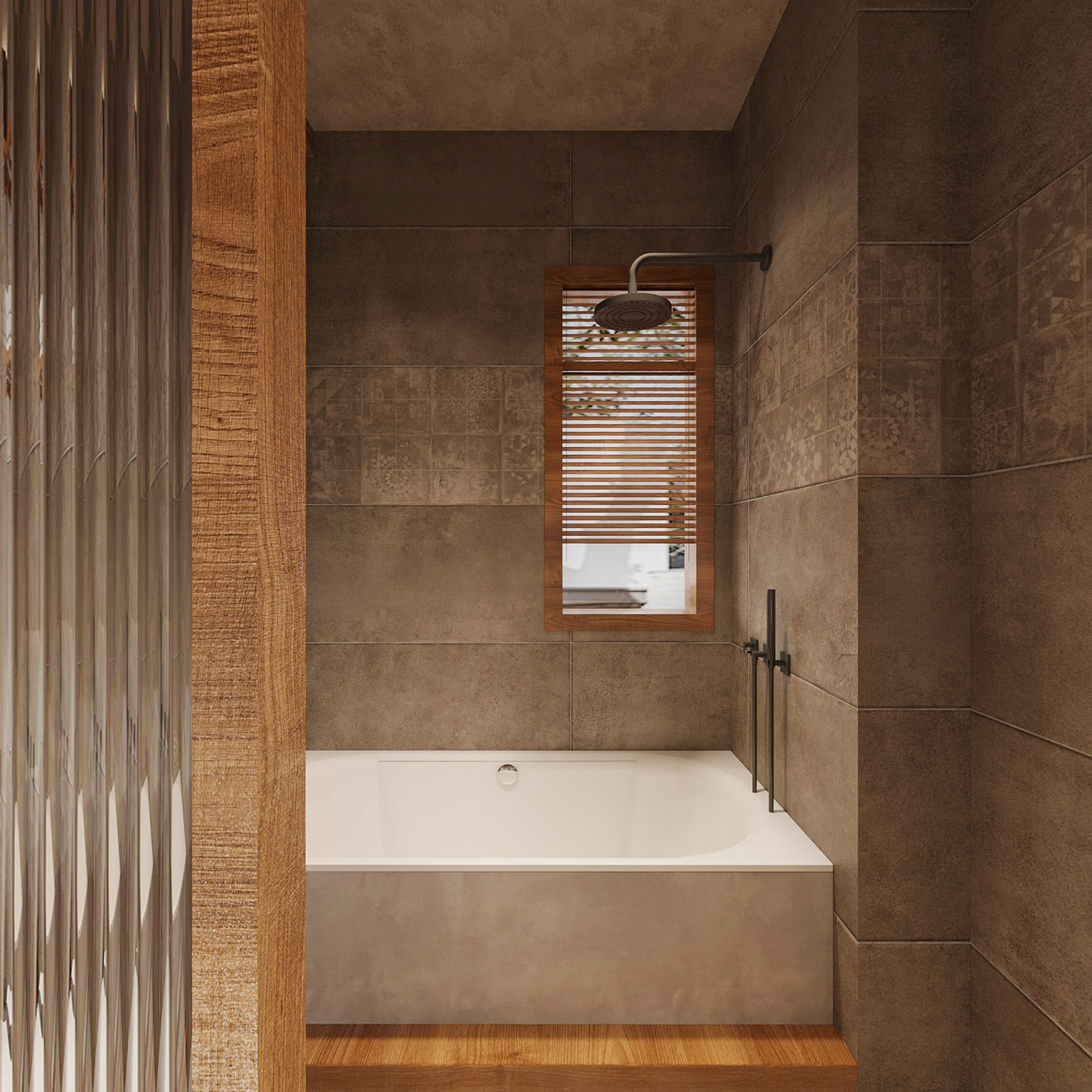 全景东南亚民宿卫生间3d模型