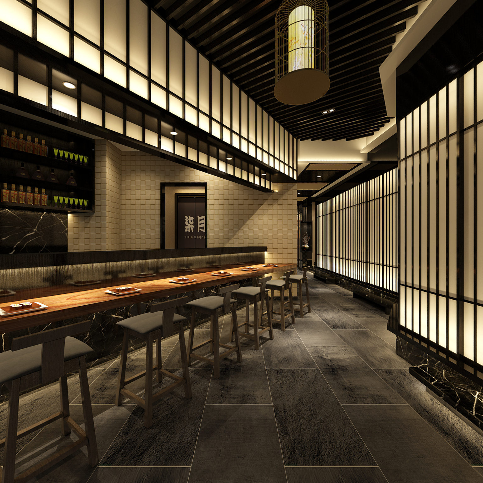 全景日式小酒馆3d模型