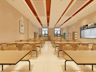 工业风食堂3D全景模型【ID:734773723】