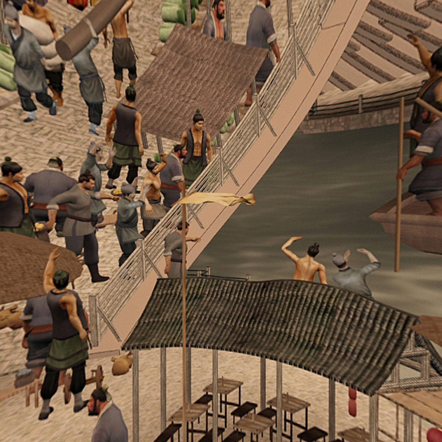 全景清明上河图3d场景3d模型